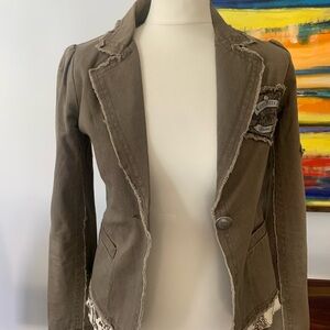 Love Stitch Brown Blazer jacket‎ 100% Cotton With a Custom Vibe “Sewn With Love”